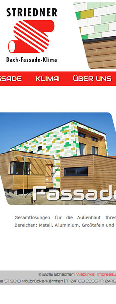 Striedner Dach - Fassade - Klima
